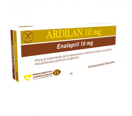 Ardilan 10mg Enalapril 10mg 30 Comprimidos