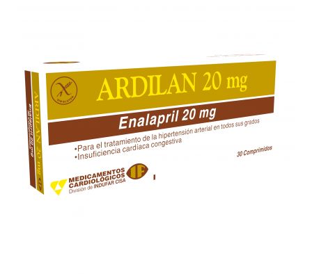 Ardilan 20mg Enalapril 20mg 30 Comprimidos