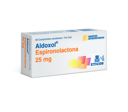 Aldoxol Espironolactona 25mg Caja de 50 compri.