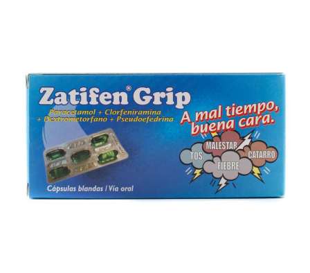 Zatifen Grip Paracetamol Tira 5 Capsulas