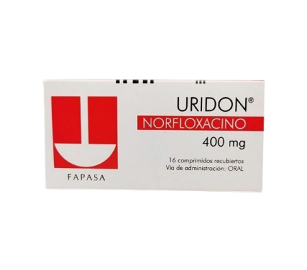 Uridon Norfloxacina 400mg 16 Comprimidos