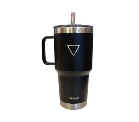 Hydrate Vaso c/ Pajita y Agarre Negro 887ml 