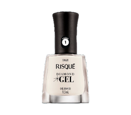 Risque Esmalte Diamond Gel Cha Branco 9,5ml