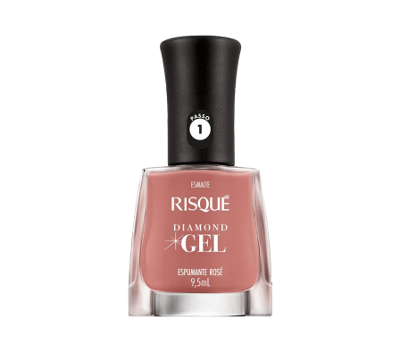 Risque Esmalte Diamond Gel Espumante Rose 9,5ml