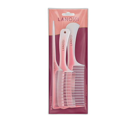 Kit 3 Peines Rosé, Fino, Convencional Y Largo