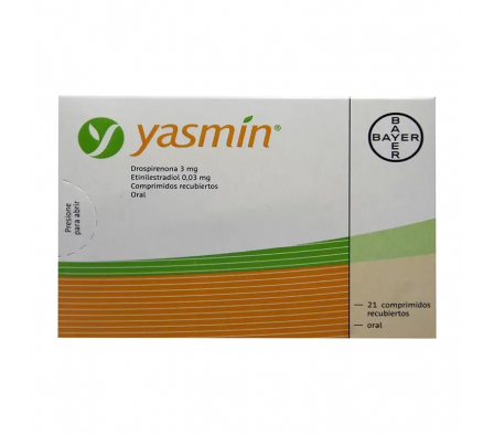 Yasmin Drospirenona 3 mg - Caja de 21 Comprimidos 