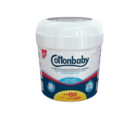 Cottonbaby Hisopos Flex Pote 150 Unidades