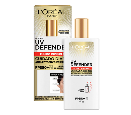 Loreal UV Defender Fluido Invisible FPS 50+ 40gr