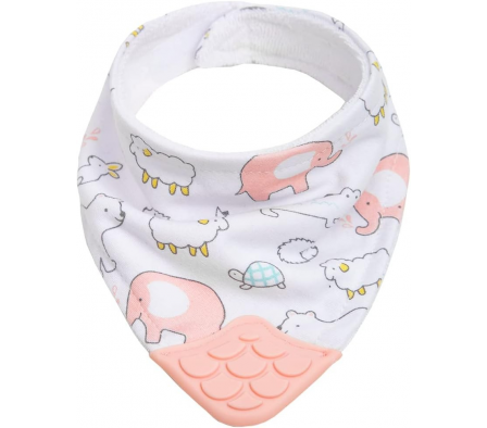 Buba Bandana Con Mordedor Animales Rosa