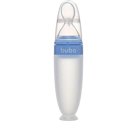 Buba Cuchara Dosificadora Silicona c/ Ventosa Azul