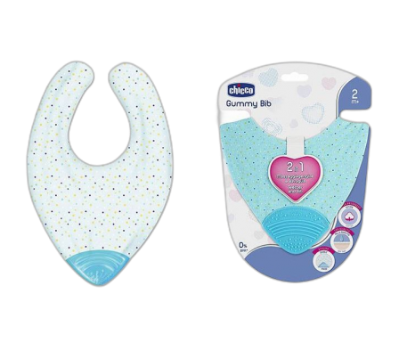 Chicco Babero+Mordedor Azul 2m+