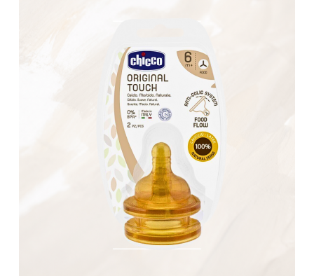 Chicco Tetina Flujo Lento Regulable +6m 2 Unid.