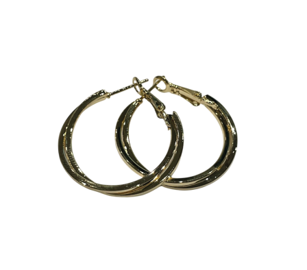 Madonna Argolla de Acero Dorada Mediana cod 465