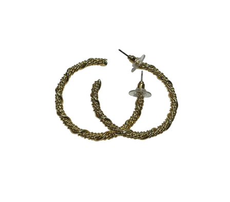 Madonna Argolla de Acero Dorada cod 466