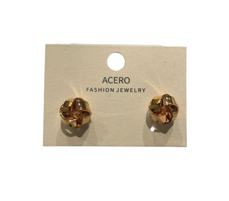 Madonna Aro Acero Nudo Entrelazado Rose cod 122