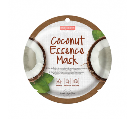 PureDerm Mascarilla Facial Coconut Essence 18gr