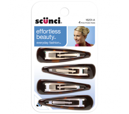 Scunci Hebillas Tic Tac - 4 Unidades