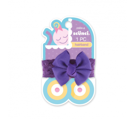 Scunci Vincha de Encaje con Moño - Blister de 1 un