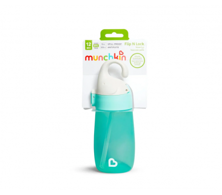 Munchkin Botella Tapa Elefante Verde Flip 354ml