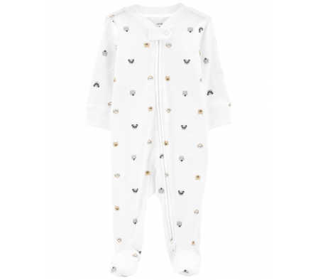 Carters Pijama 1PC c/Pie Animales Niña NB