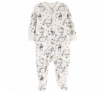 Carters Pijama C/Pie Doble Cierre Animales NB