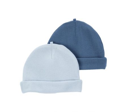 Carters Pack Dos Gorros Azules 0/3M