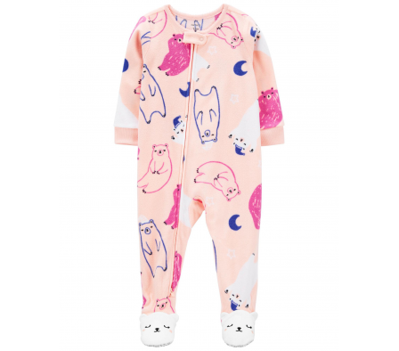 Carters Pijama Con Pie Oso Micropolar 18M