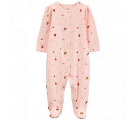 Carters Pijama Con Pie Rosado 6M