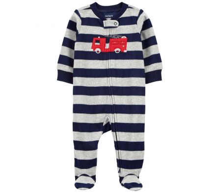 Carters PIjama C/Pie Bombero Micropolar NB