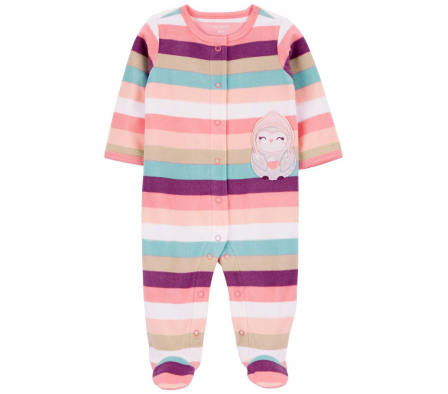 Carters Pijama C/Pie Búho Micropolar 9M