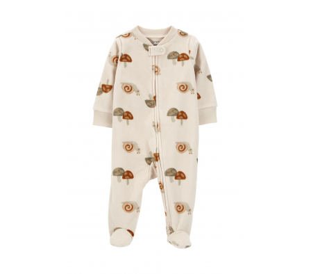 Carters Pijama C/Pie Caracol Micropolar NB