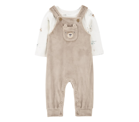 Carters Enterizo Oso y Remera ML Unisex 9M