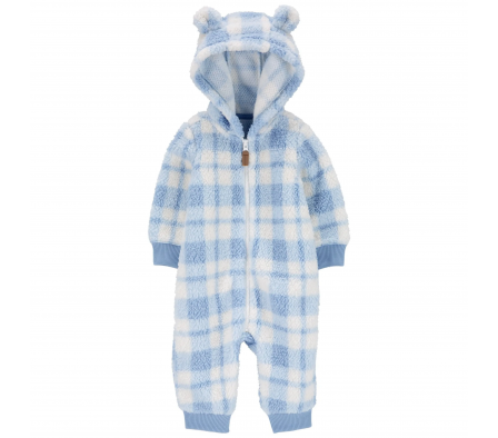 Carters Mameluco a Cuadros Sherpa Niño 12M
