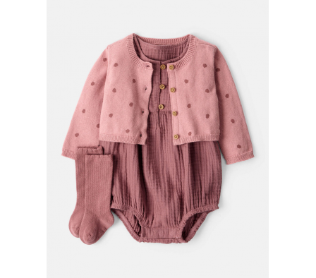 Carters Set Body, Saco y Medias 3M