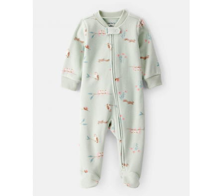 Carters Pijama c/Pie Buhos Micropolar Niña 9M