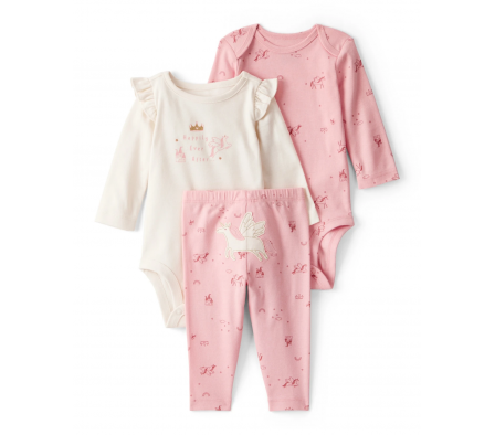 Carters Set Pantalon y Bodies Unicornio 9M