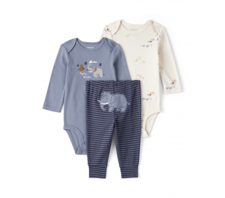 Carters Set Pantalon y Bodies Aviones 12M