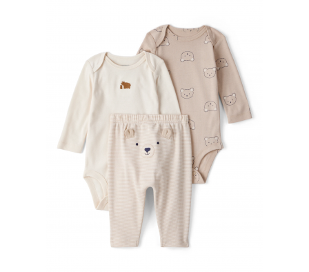 Carters Set Pantalon y Bodies Osos 24M