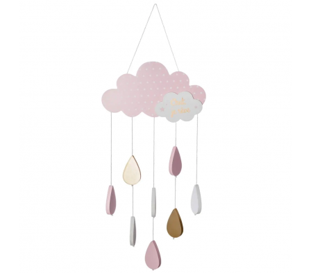 L´InstantDeco Decoracion Mural Nube Rosa 60x24cm