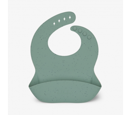 Kikkaboo Babero Platinum Silicone Sage