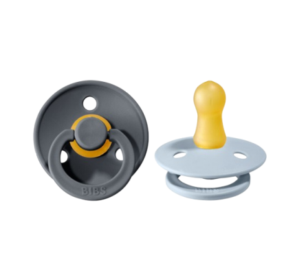 Bibs Pack 2 Chupete Colour Size 2 Iron/Baby Blue