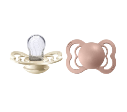 Bibs Chupete Supreme Blush/Ivory 0m+ 2 Unid.