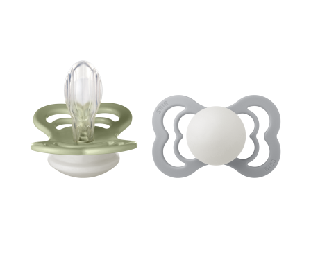 Chupete Bibs Supreme Glow Sage/Cloud 6m+ 2 Unid