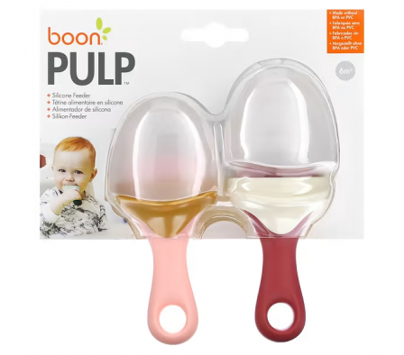 Boon Feeding Alimentador Silicona Rosa 2 Unidades