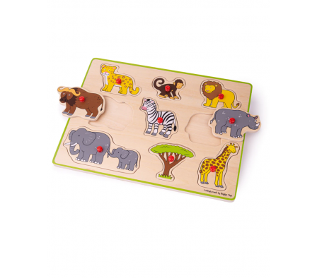 BigJigs Rompecabezas Lift Out (Safari)