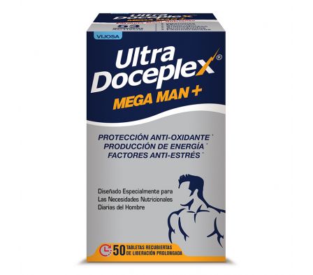 Ultra Doceplex Mega Man Frasco de 50 tabletas recu