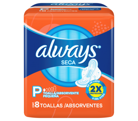 Always Toalla Higienica C/ Alas 8 Unidades.