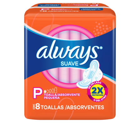 Always Toalla Higienica Suave C/ Ala 8 Unidades.