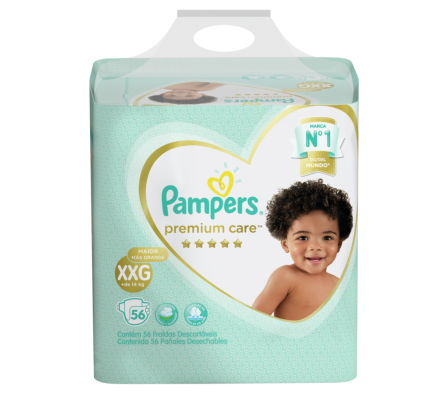 Pampers Pañal Premium Care XXG 56 Unidades