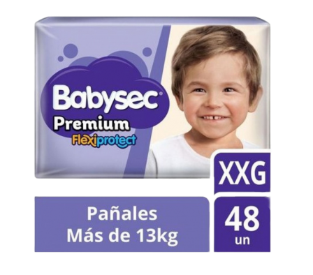 BabySec Pañal Premium XXG 48 Unidades.